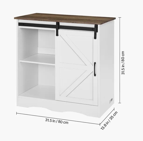 Szafka coffee bar 80cm z drzwiami przesuwnymi loft