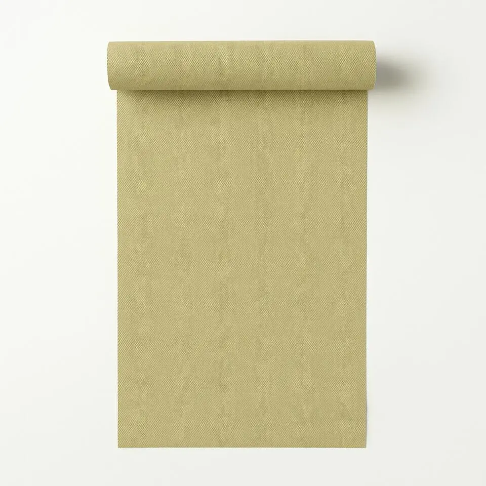 Dutch Wallcoverings Vliesbehang Linen & Textures uni - groen - 10,05m x 53cm