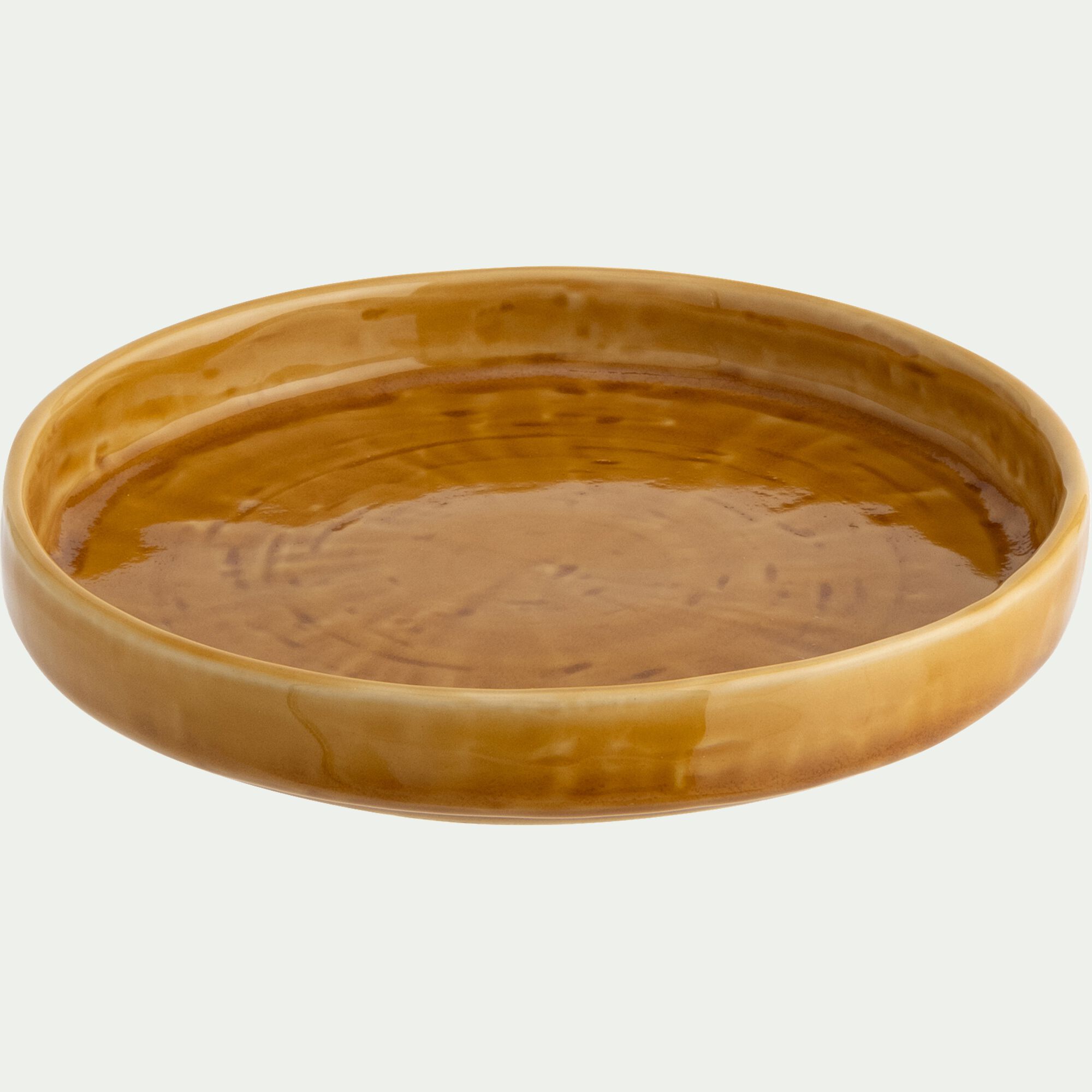 AMARELLO - Assiette à dessert en grès D18,5cm - jaune argan