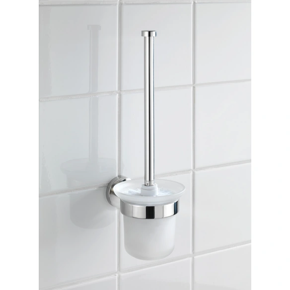 WC-Garnitur »Bosio Shine«, Edelstahl/Glas, Edelstahlfarben