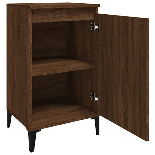 NNEVL Bedside Cabinets 2 pcs Brown Oak 40x35x70 cm Engineered Wood