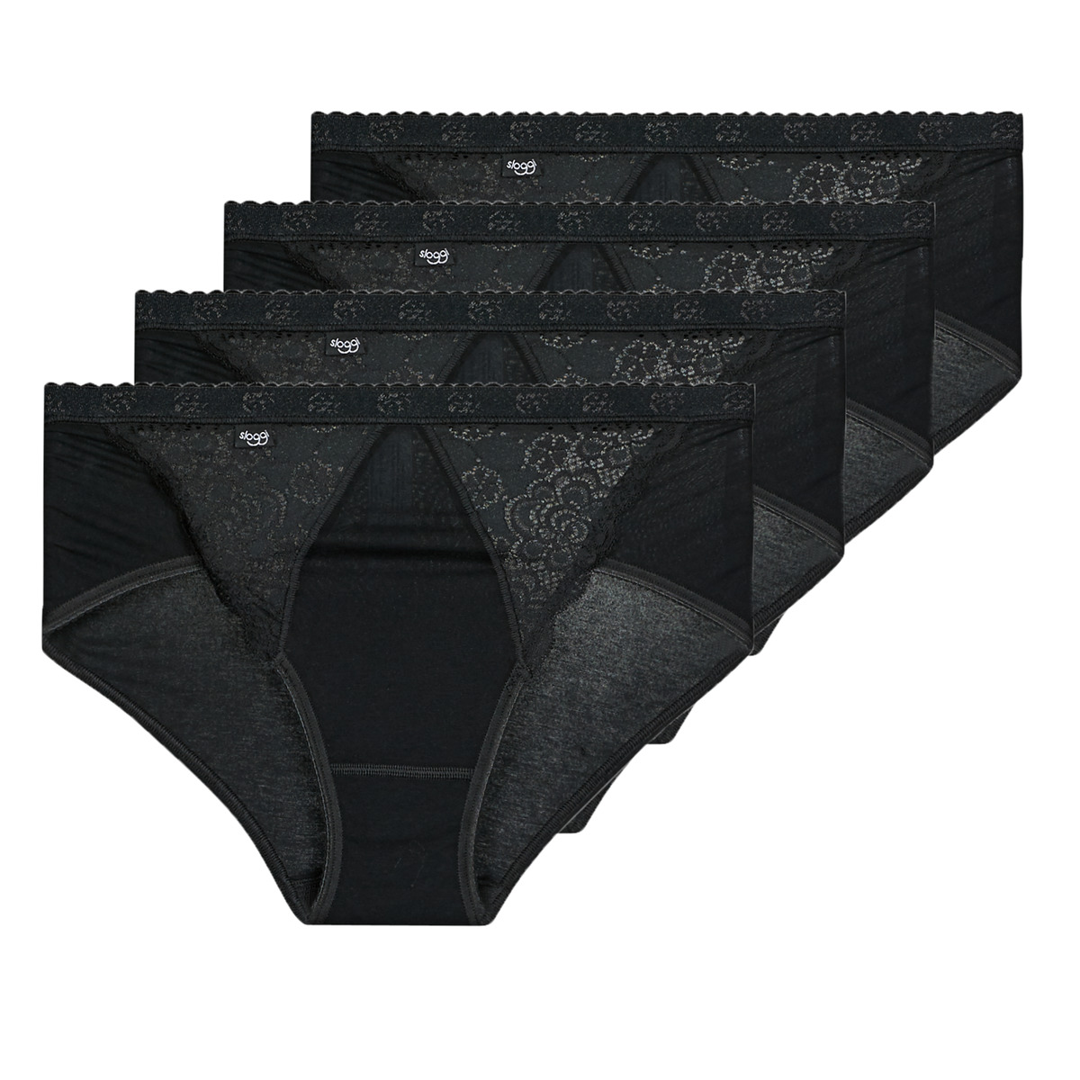 Sloggi  - CHIC MIDI PACK X4 - Black