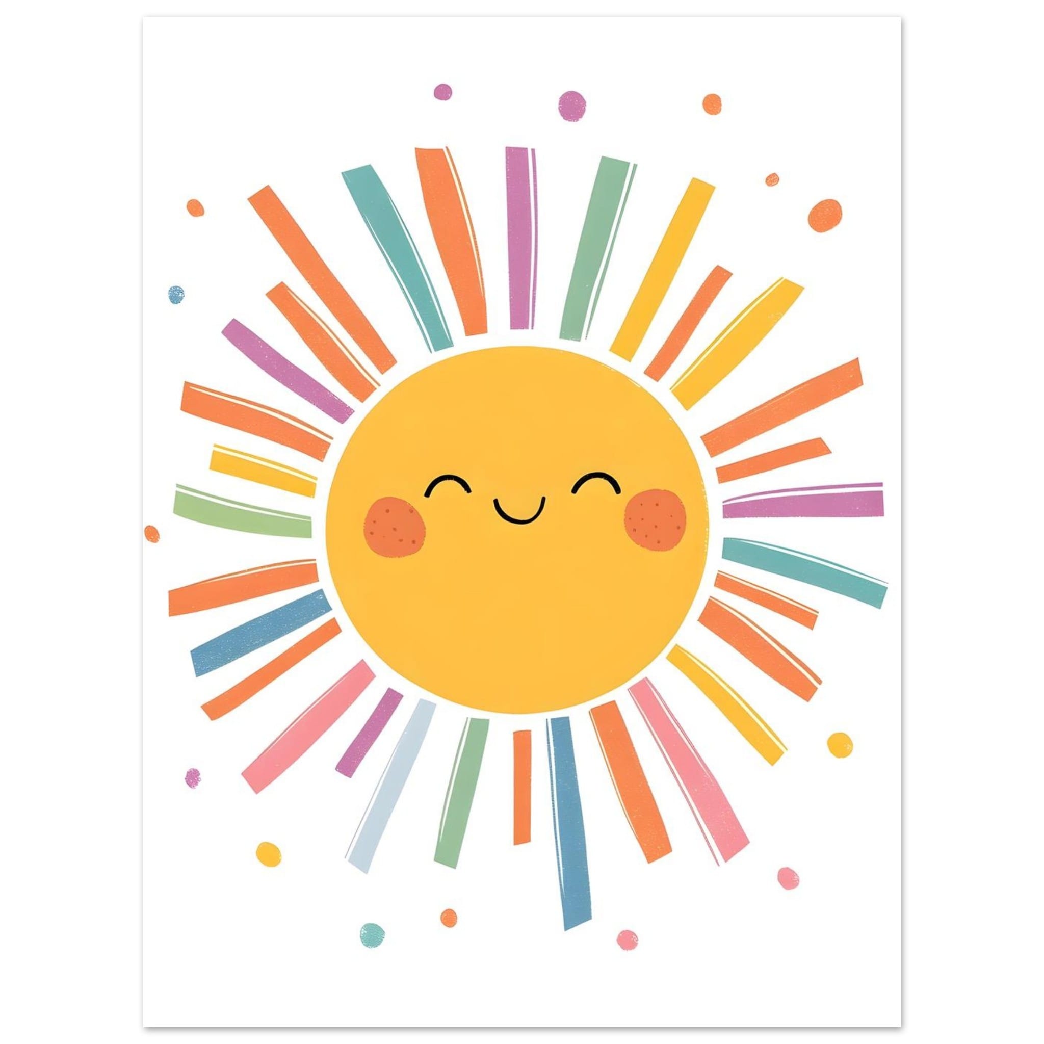 Artfulprints Poster Warme zonnestraal  - 30x40 cm - Geel