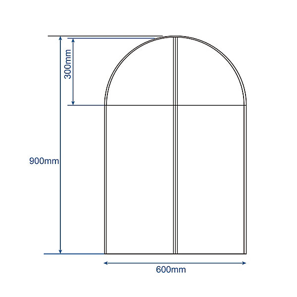 Housse de rangement pour vêtement H. 90 cm x L. 60 cm Pratiks gris clair