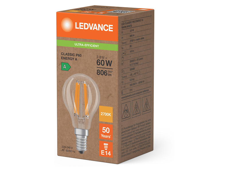 Żarówka LED Kulka E14 3,8W z ciepłą barwą światła