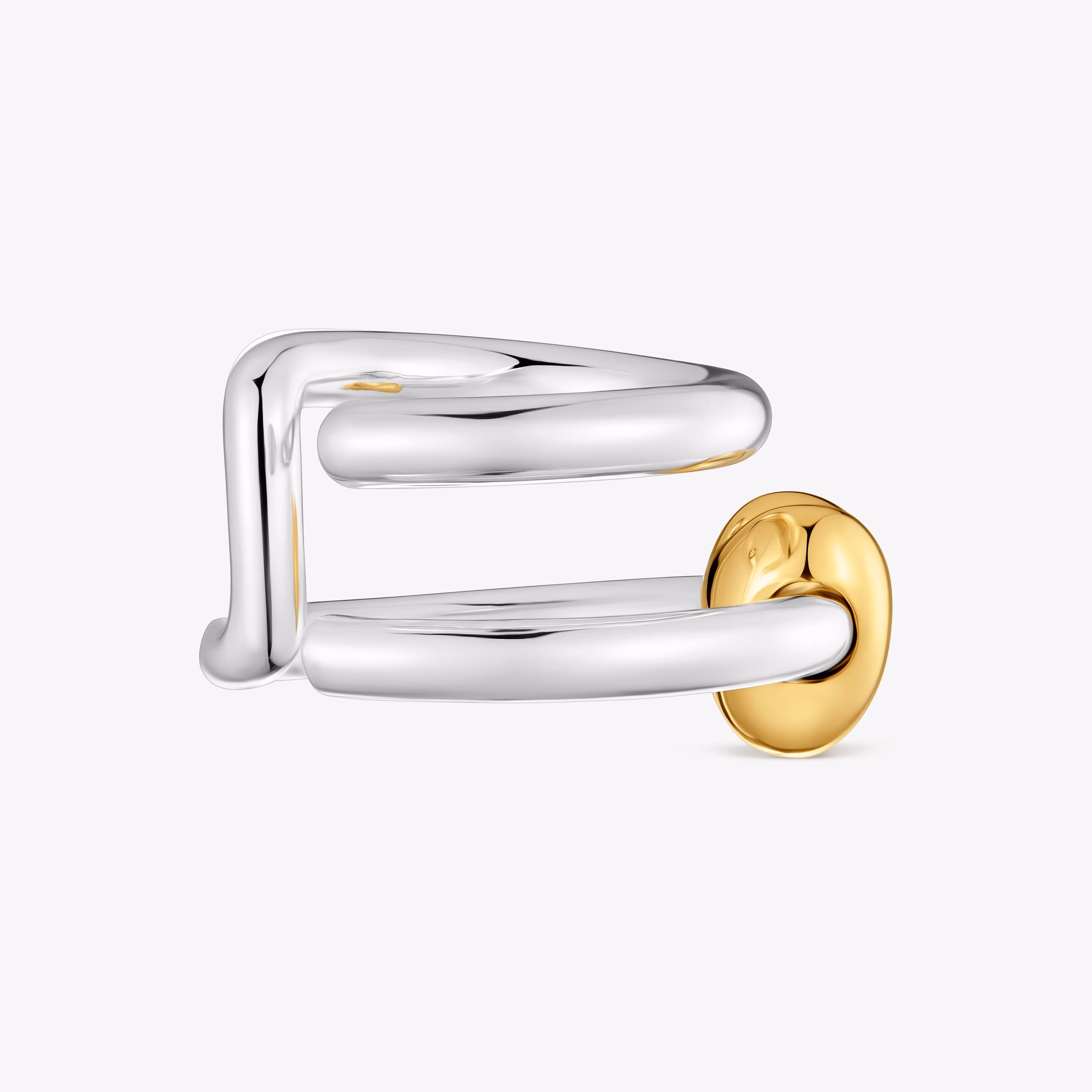 Earcuff doble aro bicolor motivo corazón TOUS Flechazo