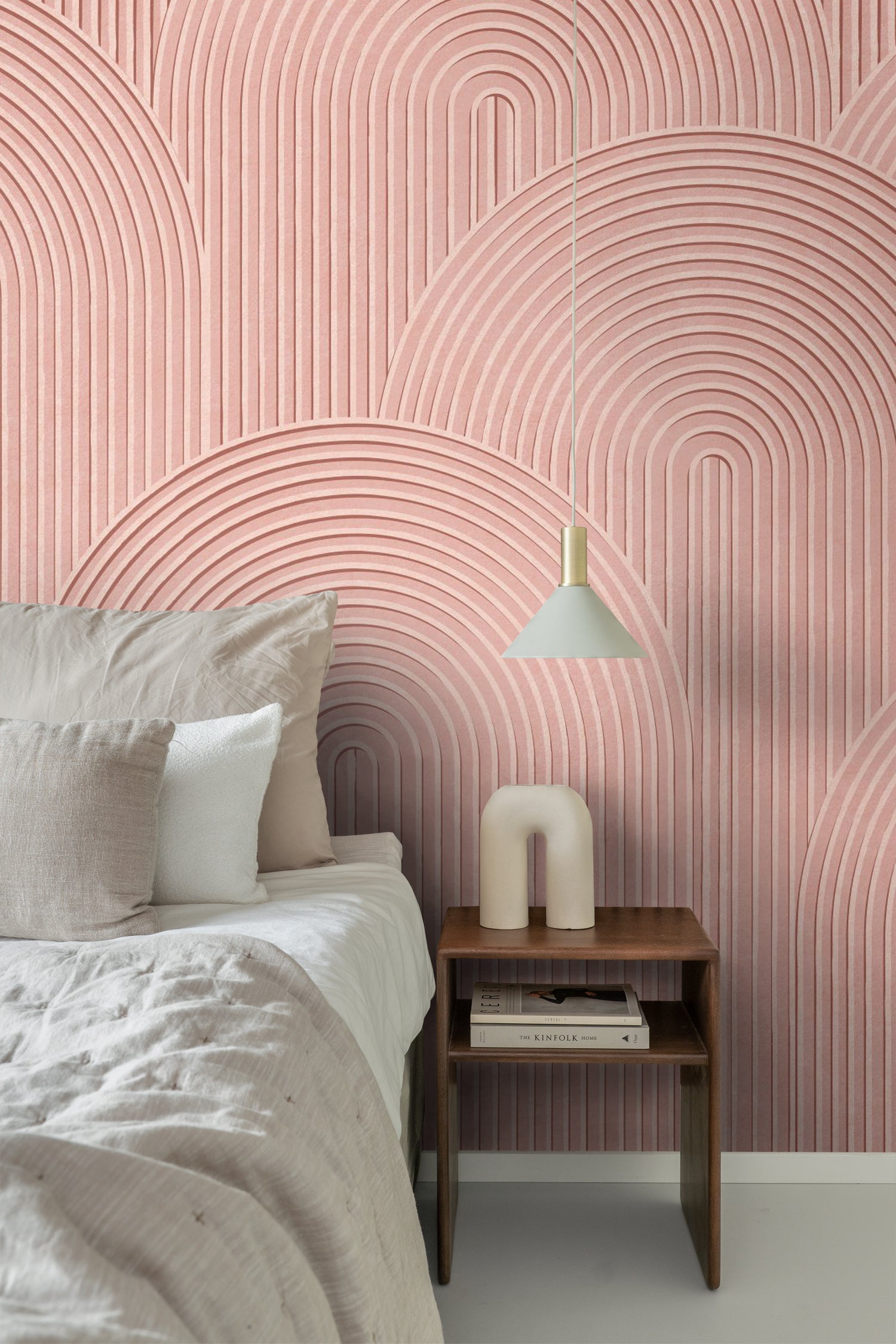 Origin Wallcoverings fotobehang grafisch 3D motief roze - 250 x 279 cm - 357329