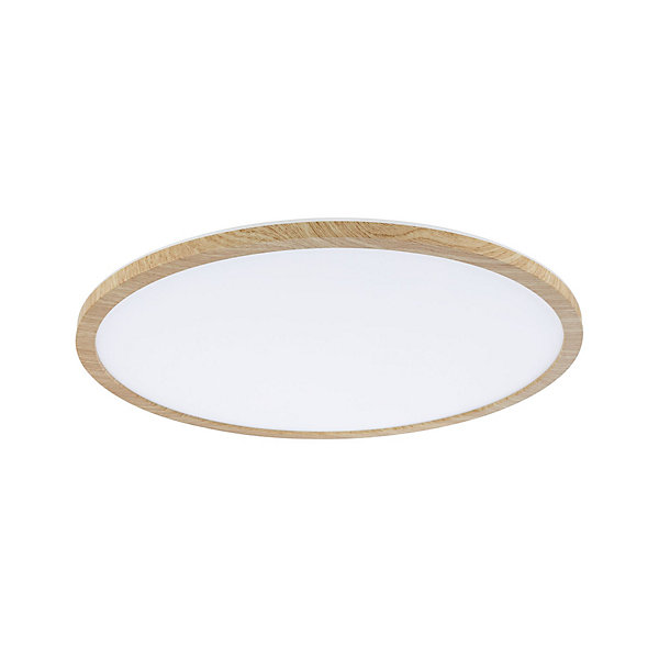 Panneau LED Atria Shine Backlight IP44 rond 420mm 22W 2300lm 4000K Esthétique bois