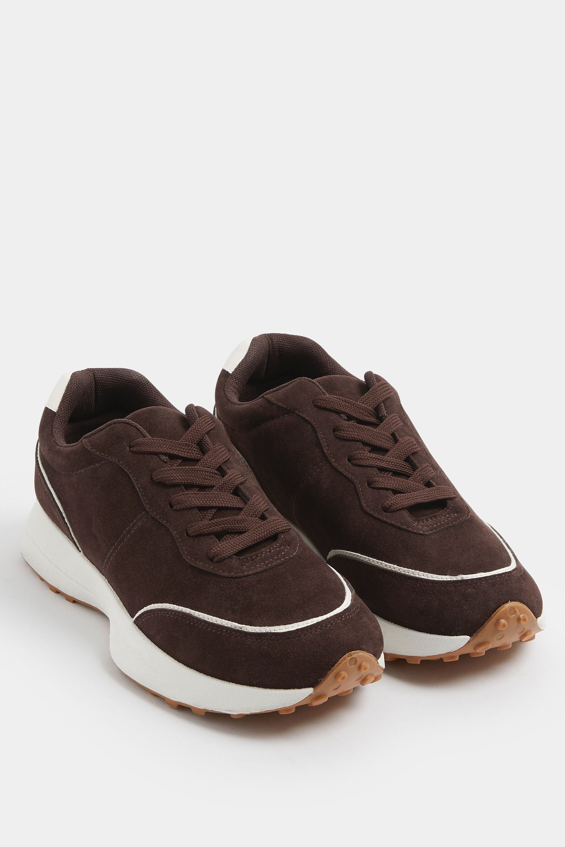 Yours Faux Suede Trainers In Wide E Fit & Extra Wide EEE Fit