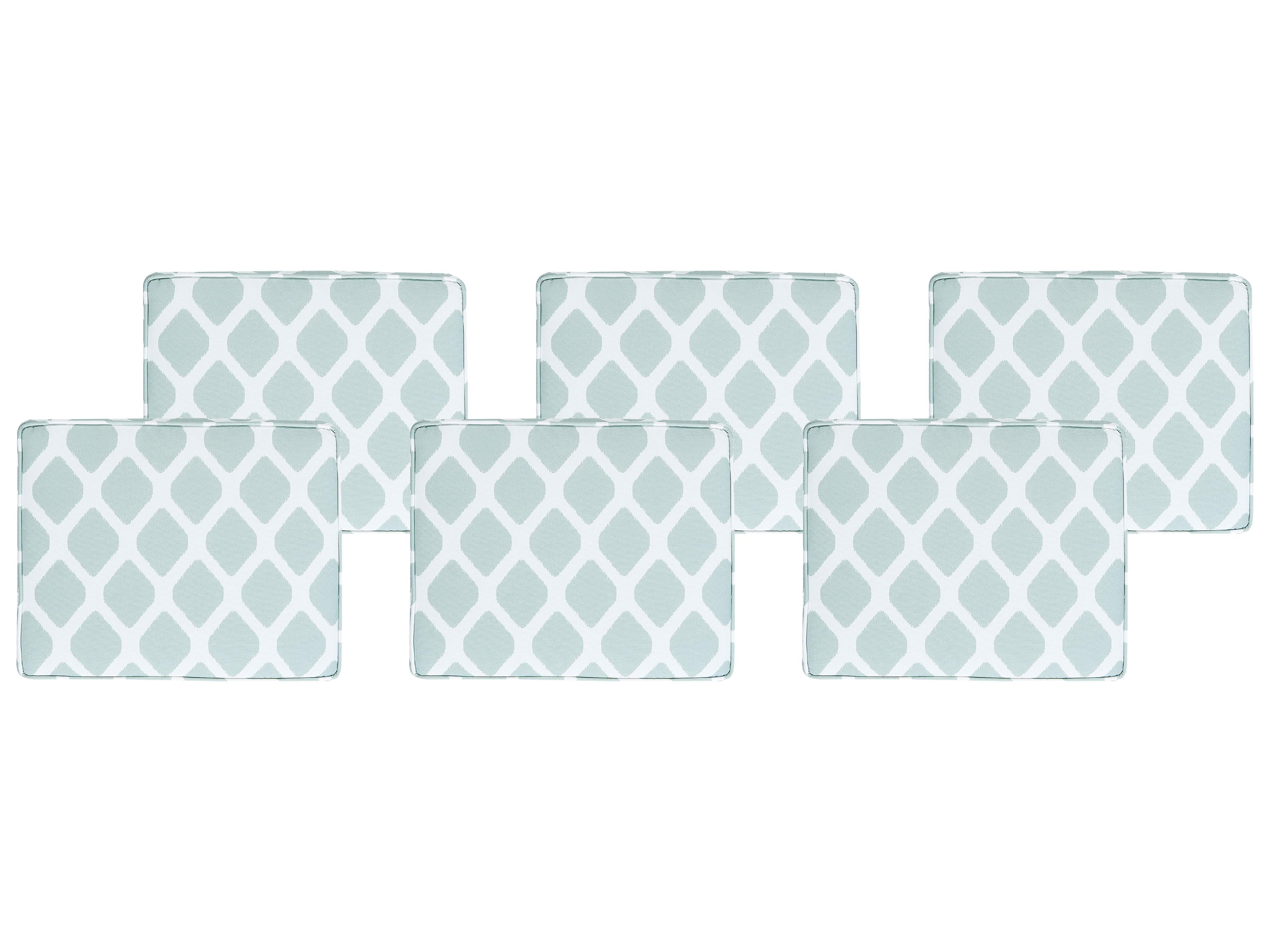 Set of 6 Garden Chair Cushions TOLVE 39 x 31 cm Mint Green