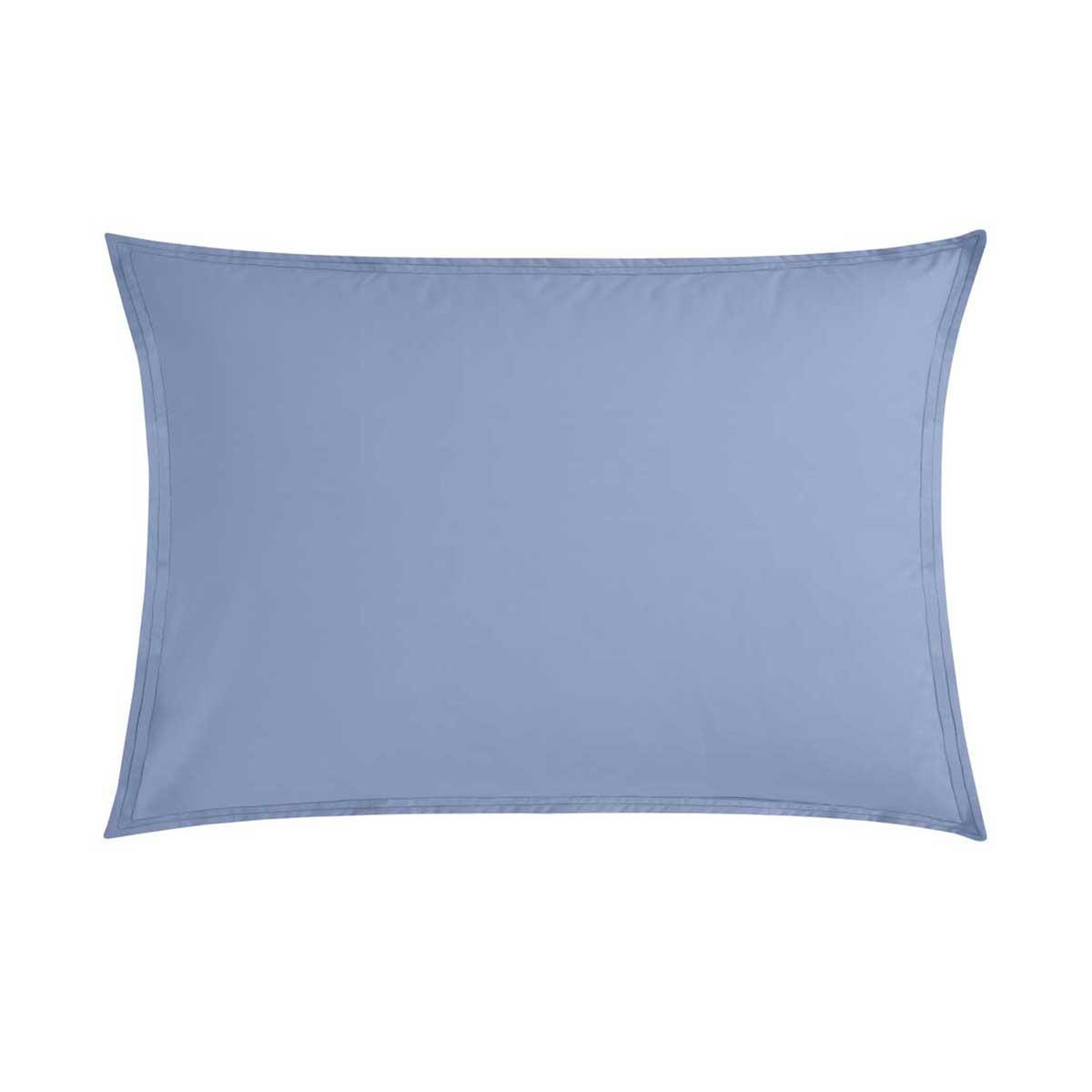 RENDEZ-VOUS OLYMPE - Taie d'oreiller en percale de coton bleu 50x70
