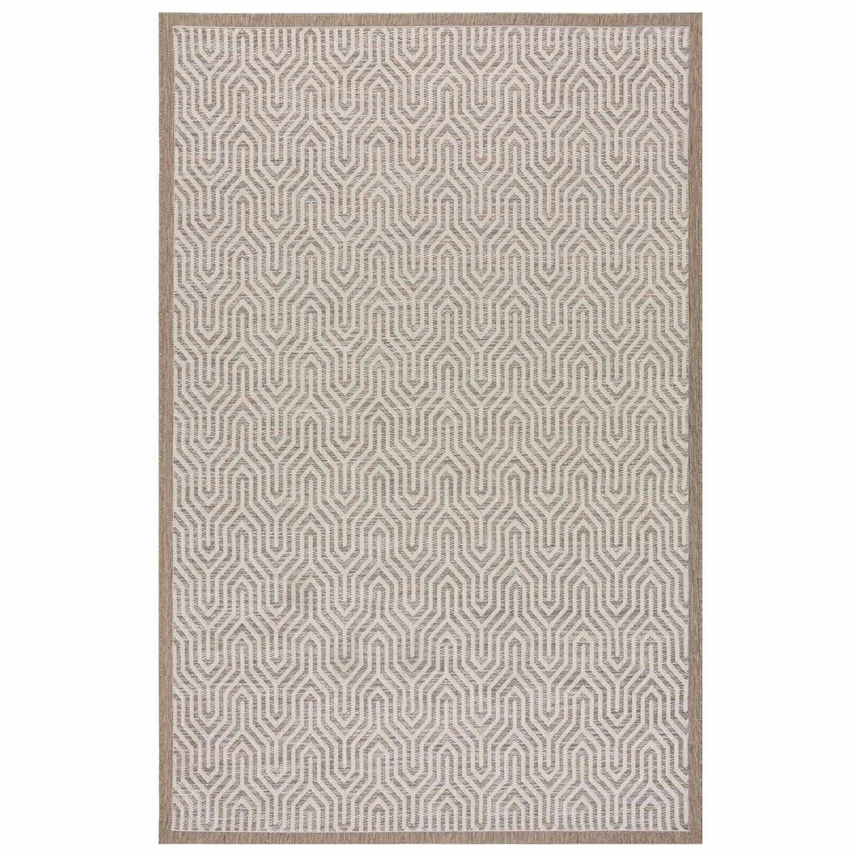 BELLY - Tapis intérieur extérieur en Polypropylène Beige gris 60x230 cm