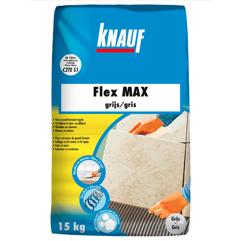 Colle pour carrelage Flex MAX grise 15 kg KNAUF