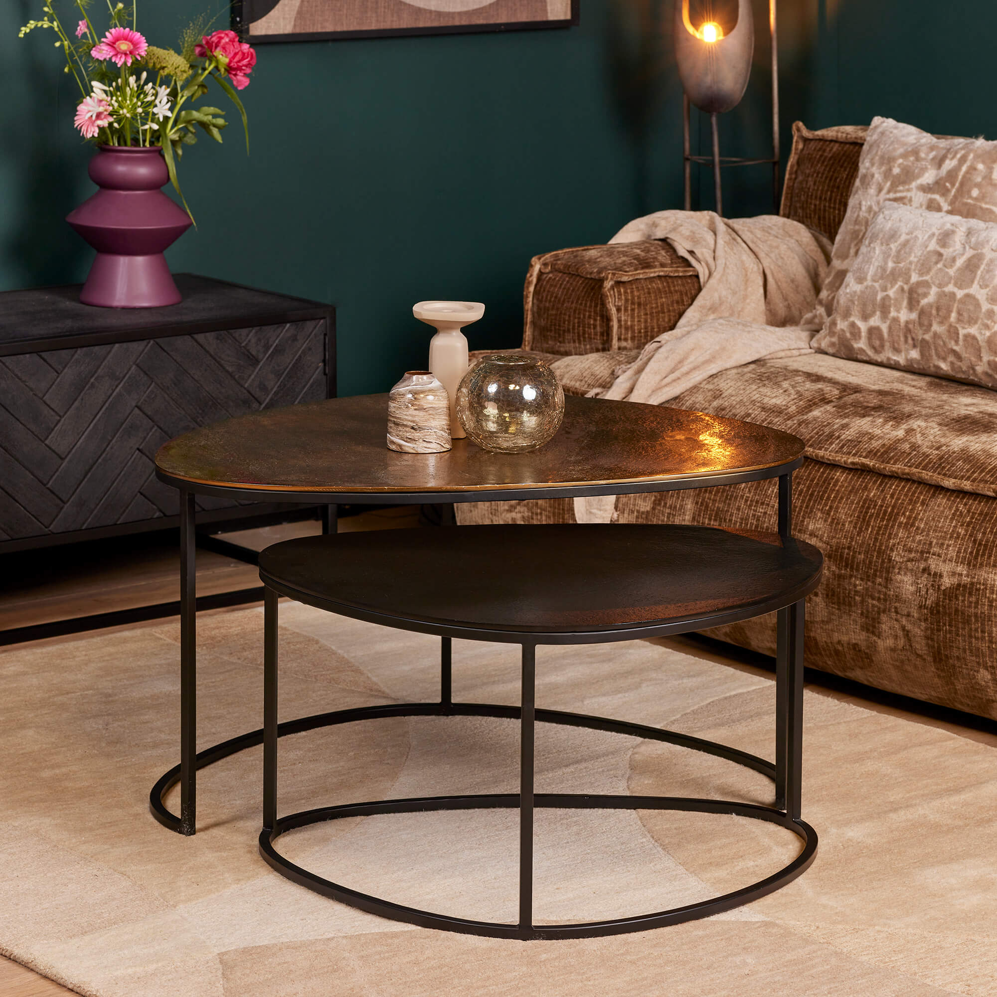 Starfurn salontafel Jarrel - brons - 65x90x50cm