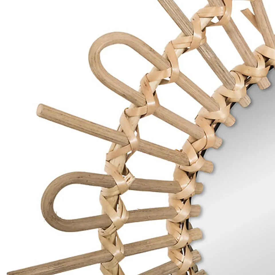 Atmosphera Wandspiegel Sun - Boho/ibiza stijl - rotan - 50 cm