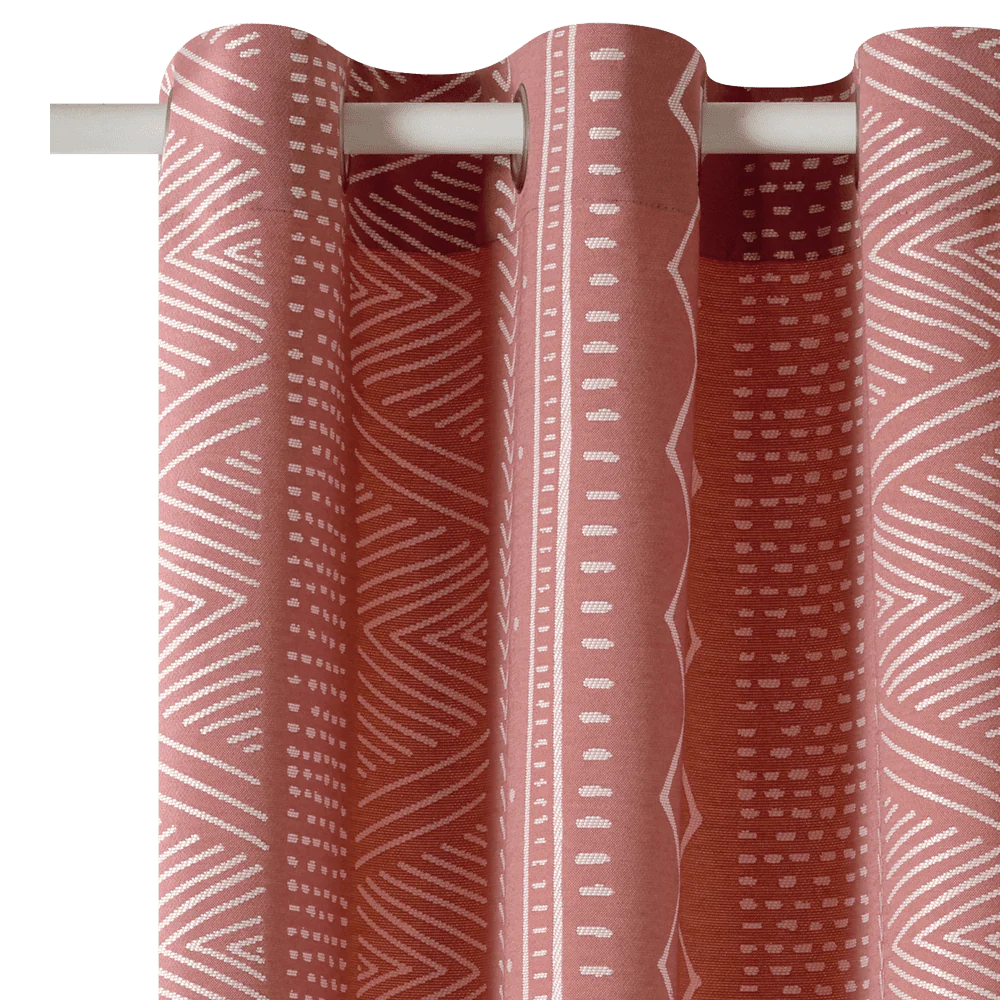 Rideau ESSAOUIRA coloris terracotta 140 x 260 cm