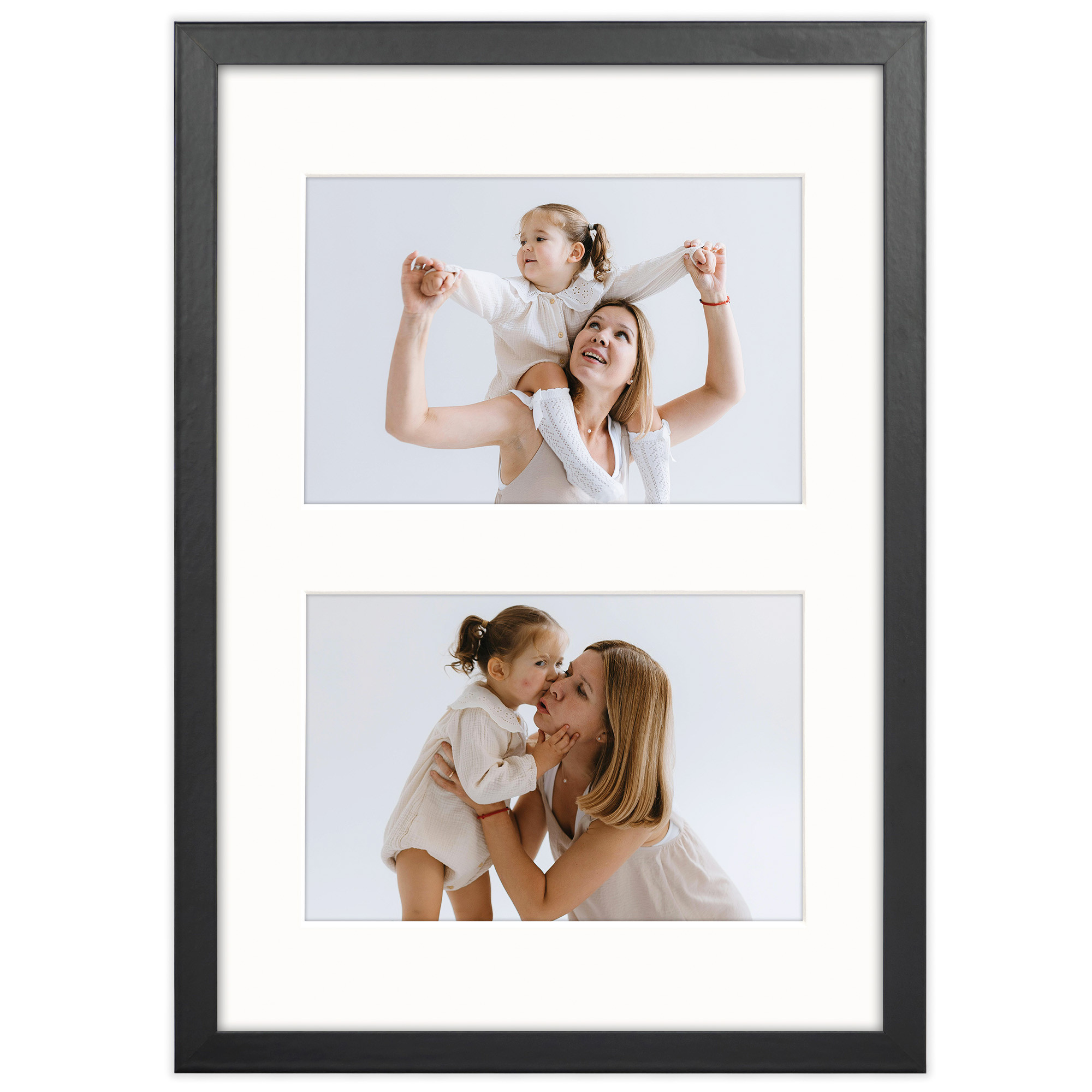 Ramka na 2 zdjęcia 10x15 cm foto galeria multirama czarna 21x30 cm FRAMAI