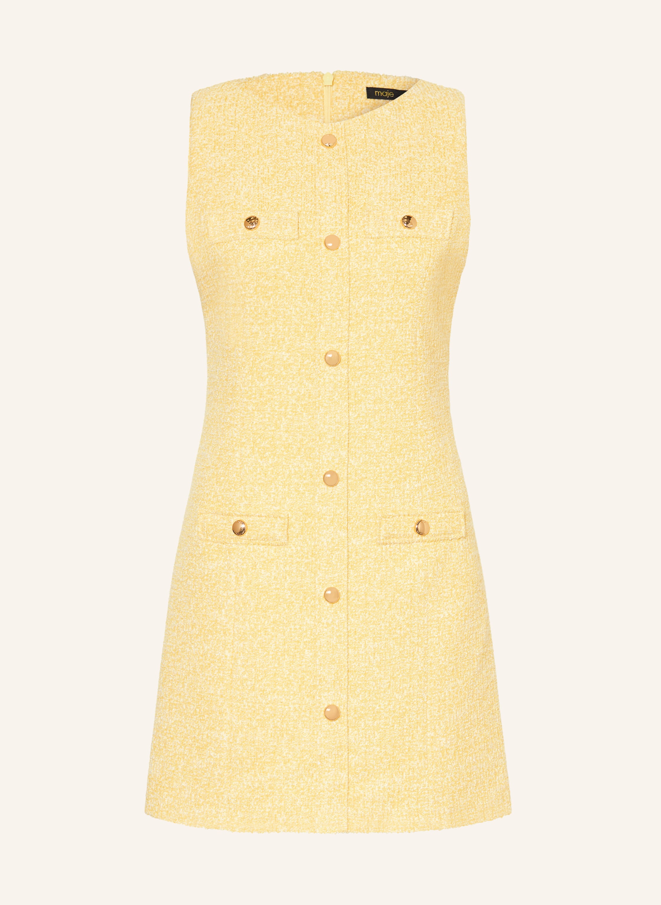 maje Bouclé-Kleid mit Glitzergarn