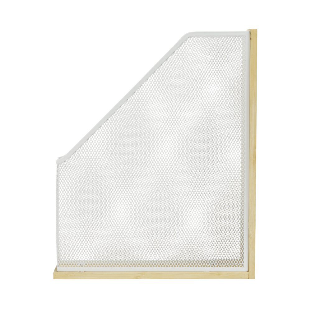 Organiseur de bureau pour documents bambou et métal 26,5x9xH33cm