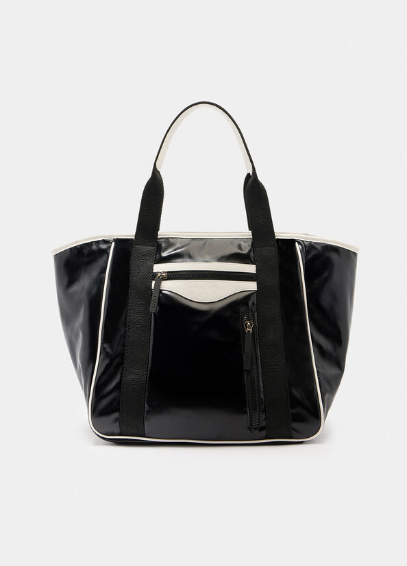 Tote bag grande effetto glossy