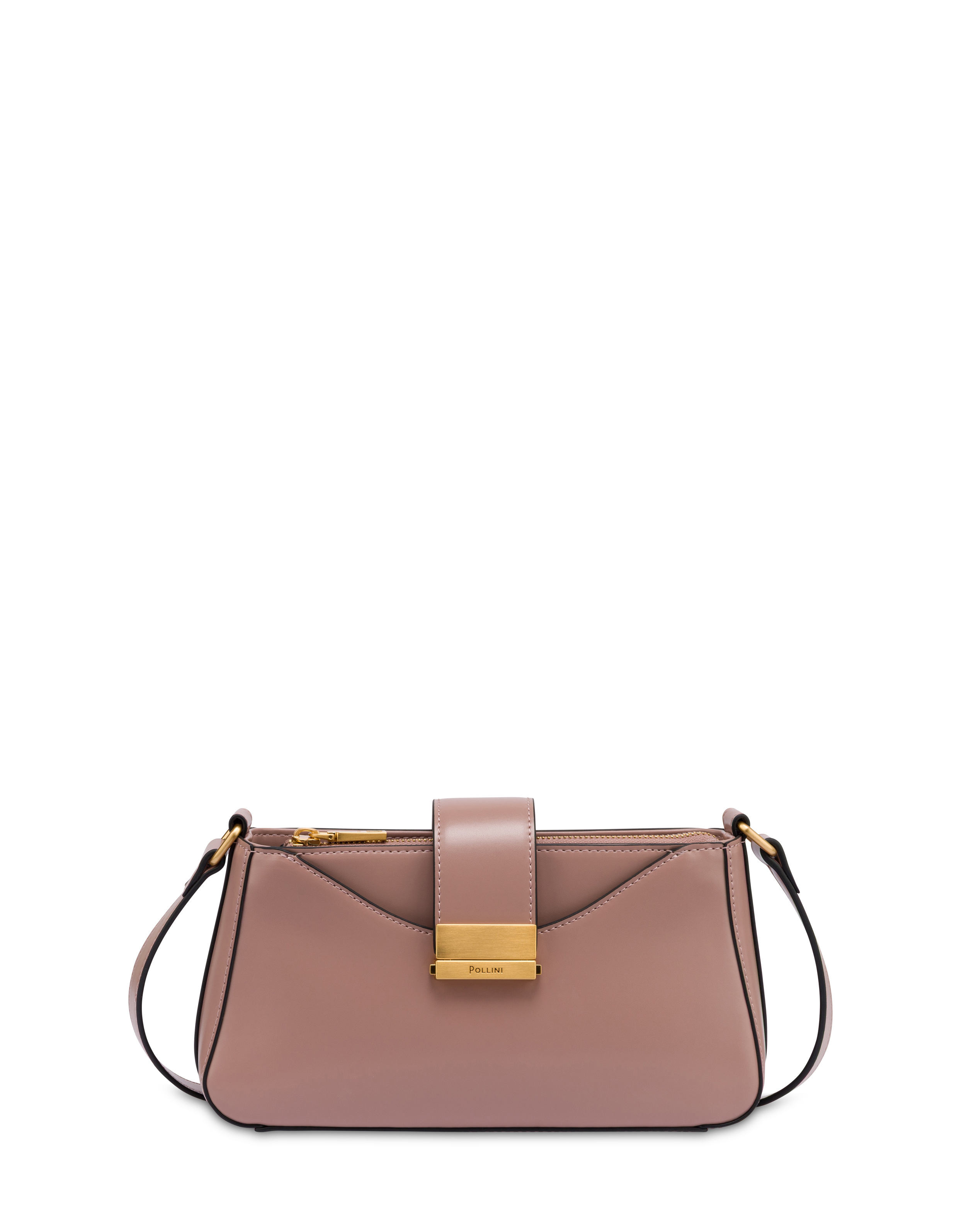 Borsa A Spalla Aurora In Plain Pu Rosa Antico