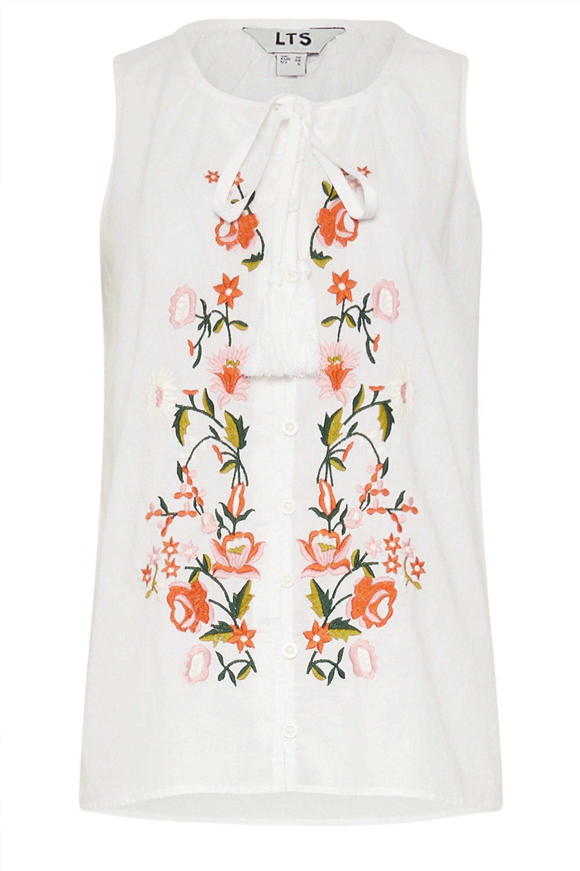 Long Tall Sally Tall Floral Embroidered Vest Top