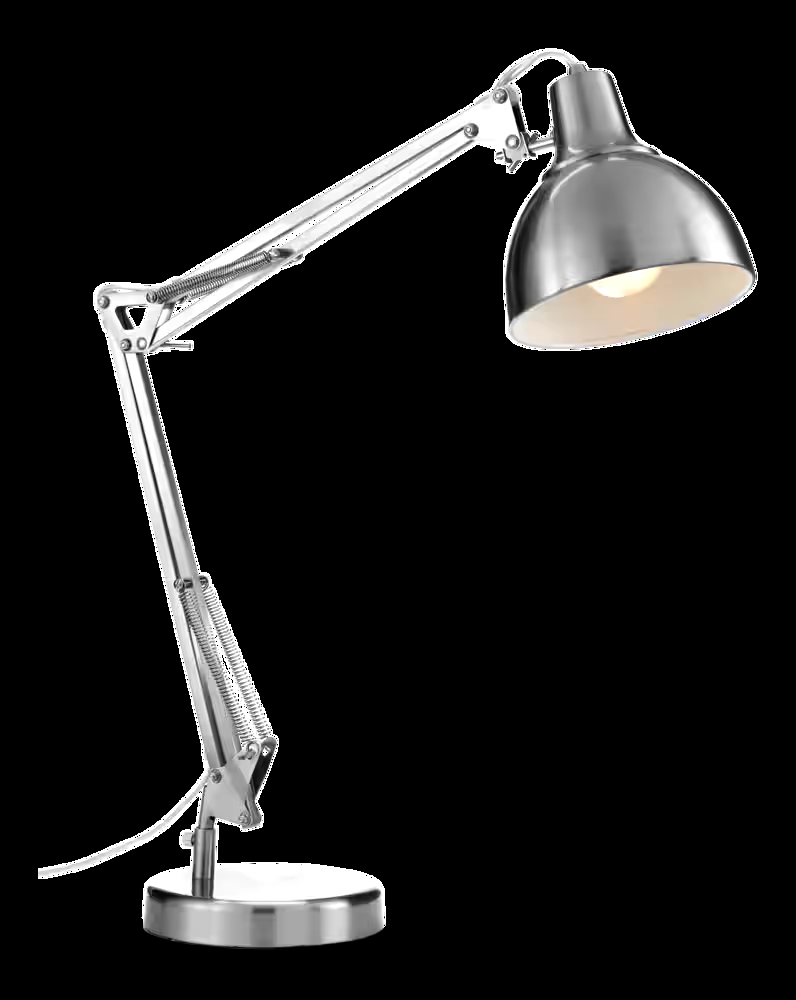 NOMA Swing Arm Desk Lamp, 25-1/4-in, Brushed Nickel