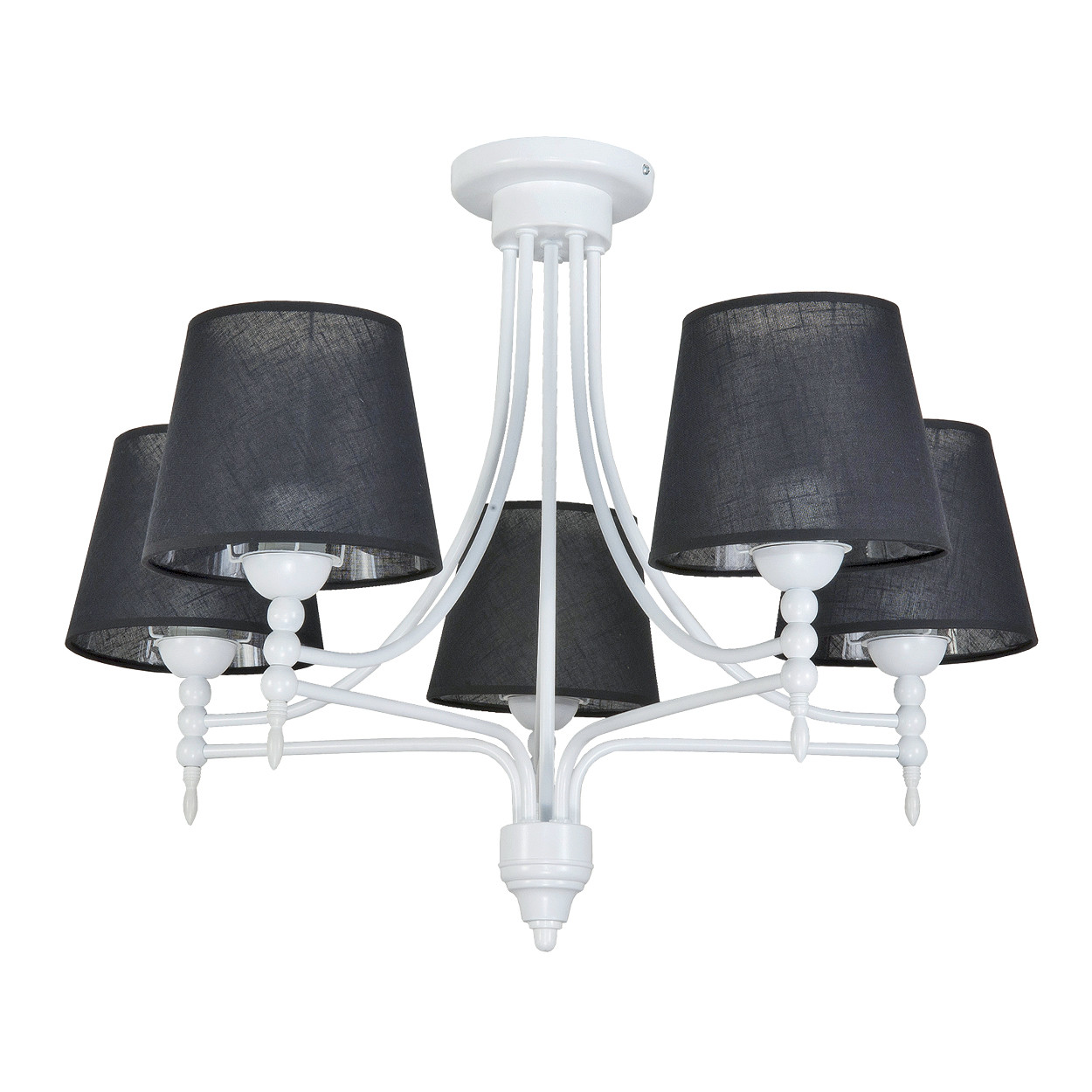 Lampa sufitowa biała klasyczna do salonu EDYLIT 5xE27 NUK 14-690