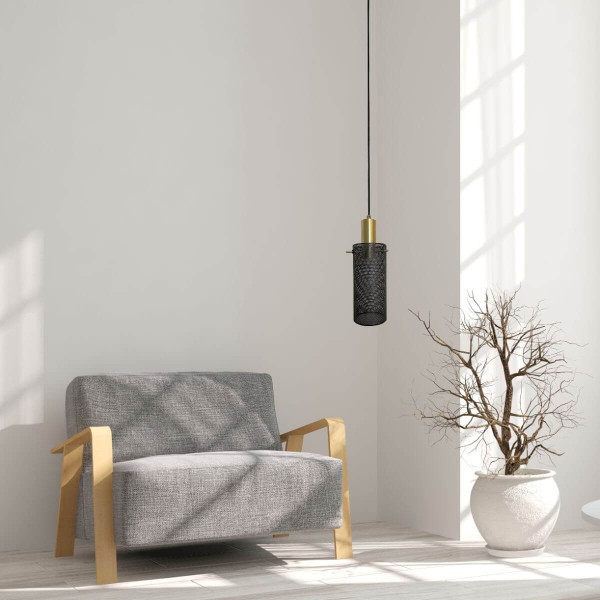 Lampa wisząca czarno-złota Tirana 1xE27x40W Light Prestige