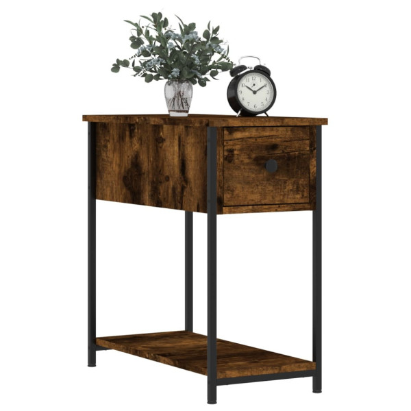 2x Szafka Nocna Brązowa z Regulowanymi Nóżkami Do Sypialni 30x60x60 cm