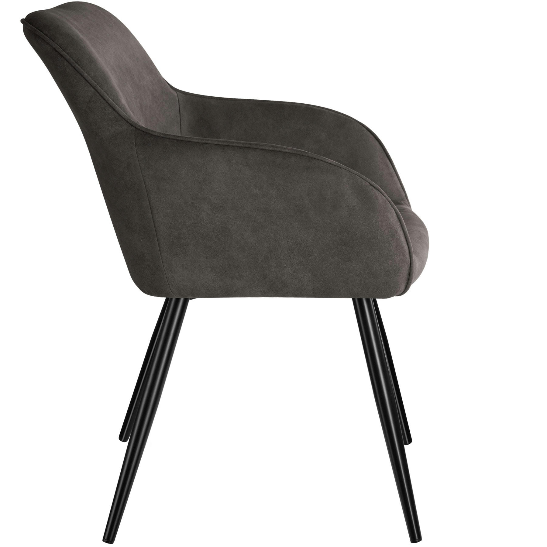 - Ensemble de 2 chaises en cuir synthétique Siège rembourré avec