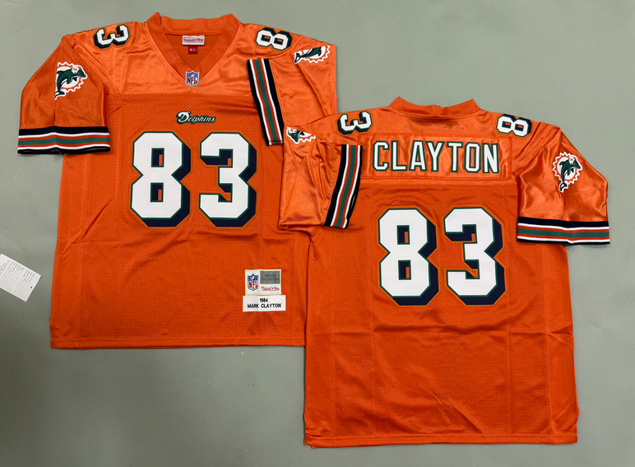 Mark Clayton Miami Dolphins Authentic Throwback Retired Player Jersey