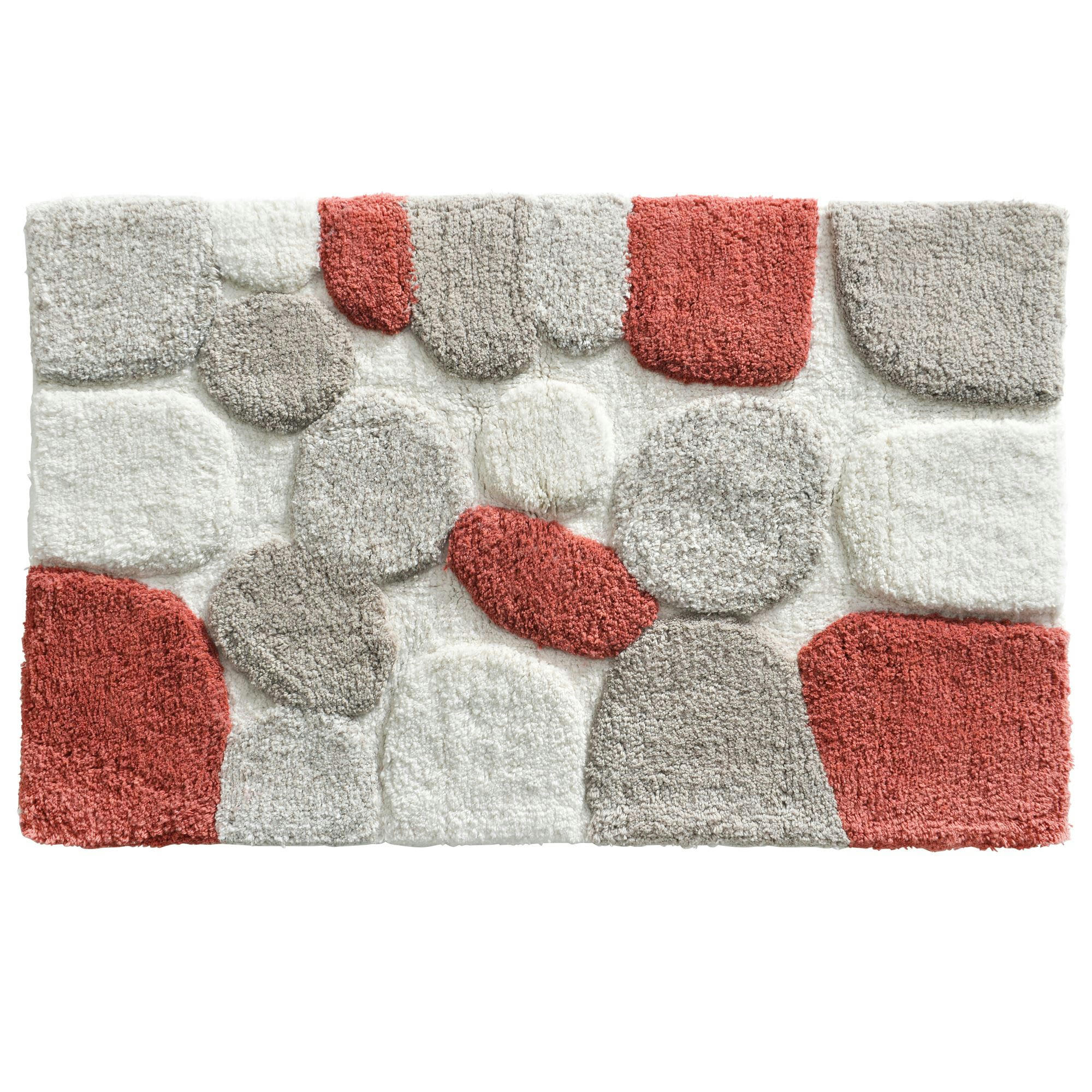 CAILLOUX - Tapis de bain 50x80 rose en coton 2900 g/m²