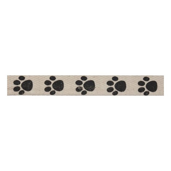 Paw Print Cotton Ribbon 15mm x 5m