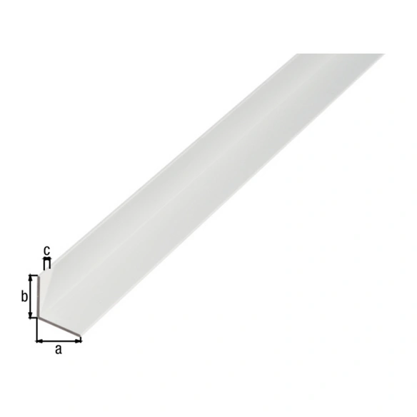 BA-Profil Winkel Alu weiß 2600 x 25 x 25 x 1,5 mm