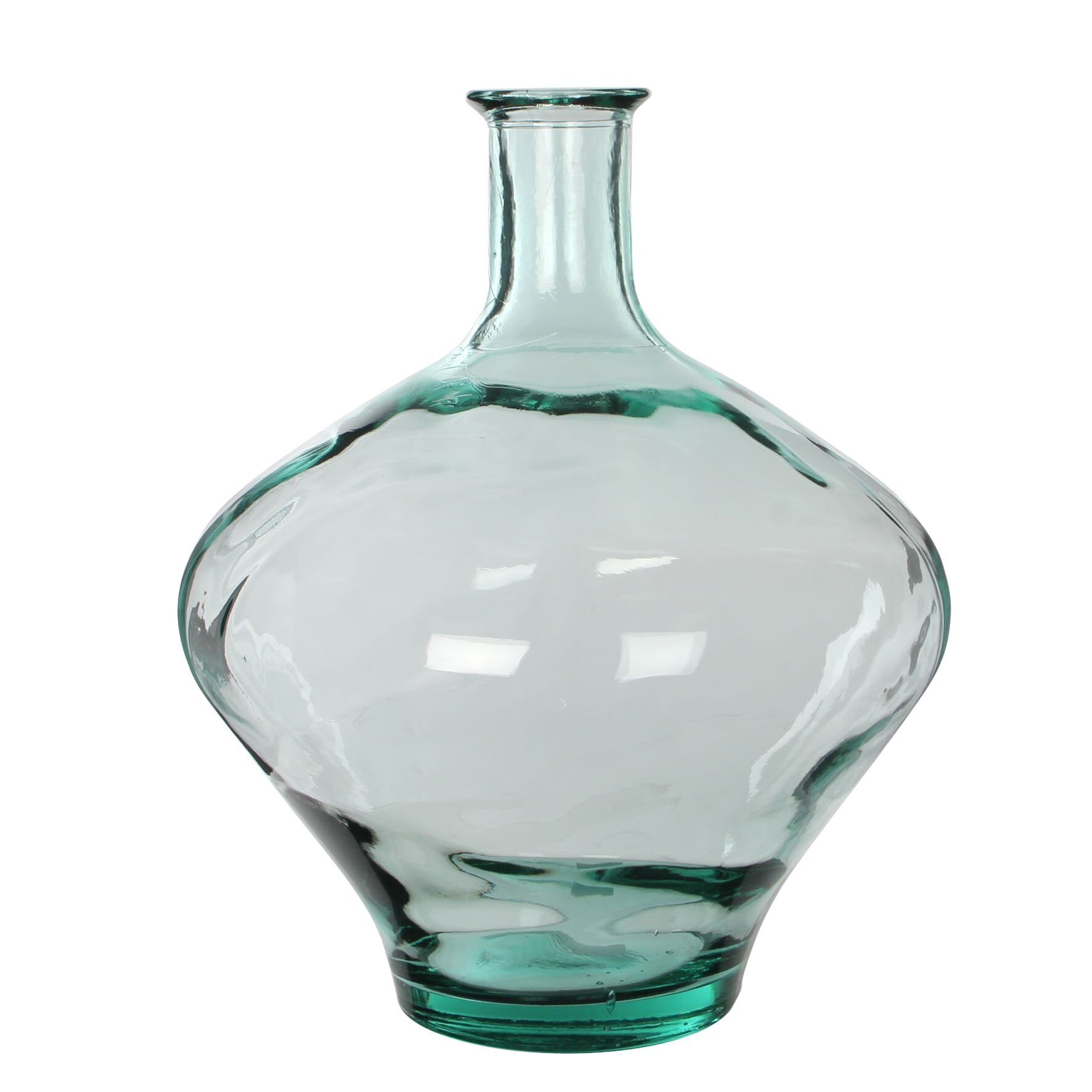 Mica Decorations Kyara Fles Vaas - H46 x Ø38 cm - Gerecycled Glas - Transparant