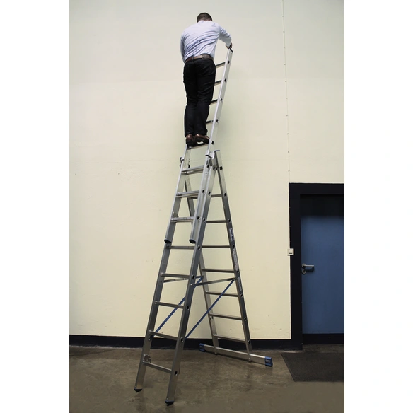 Vielzweckleiter »STABILO«, 24 Sprossen, Aluminium