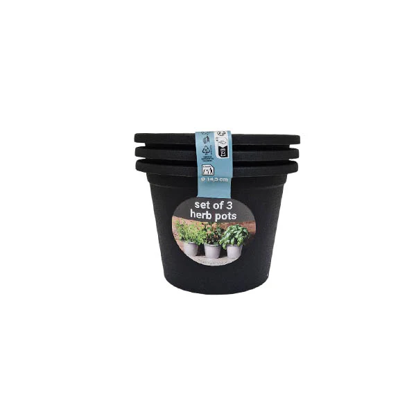 Flower Pot Round 15cm 3 Pack