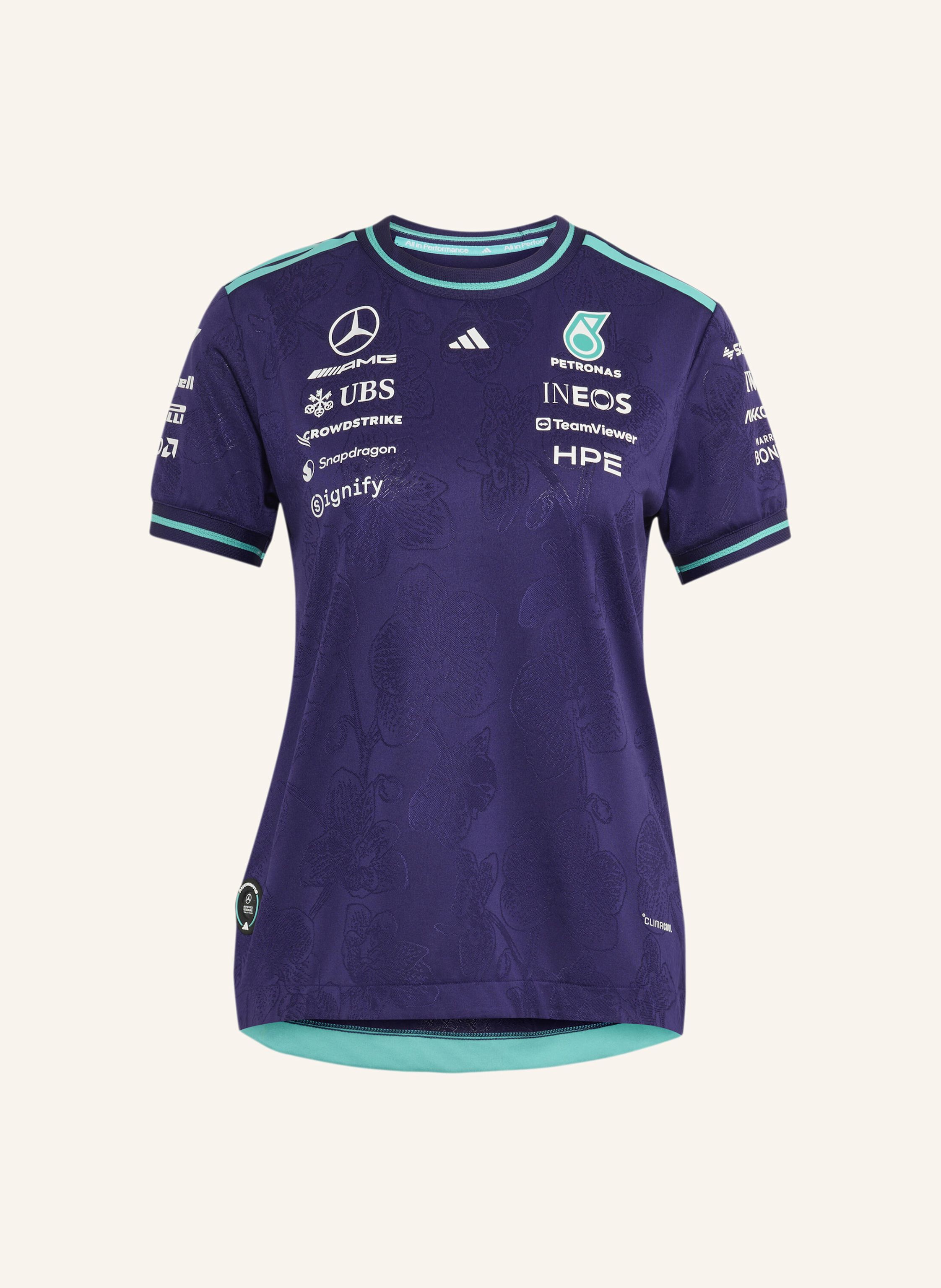adidas MERCEDES AMG PETRONAS FORMULA 1 TEAM VANDA BLOOM AUTHENTIC FAHRERTRIKOT