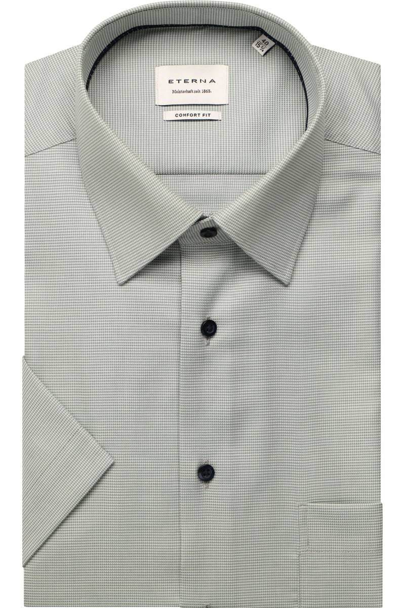 ETERNA Comfort Fit Hemd grün, Strukturiert