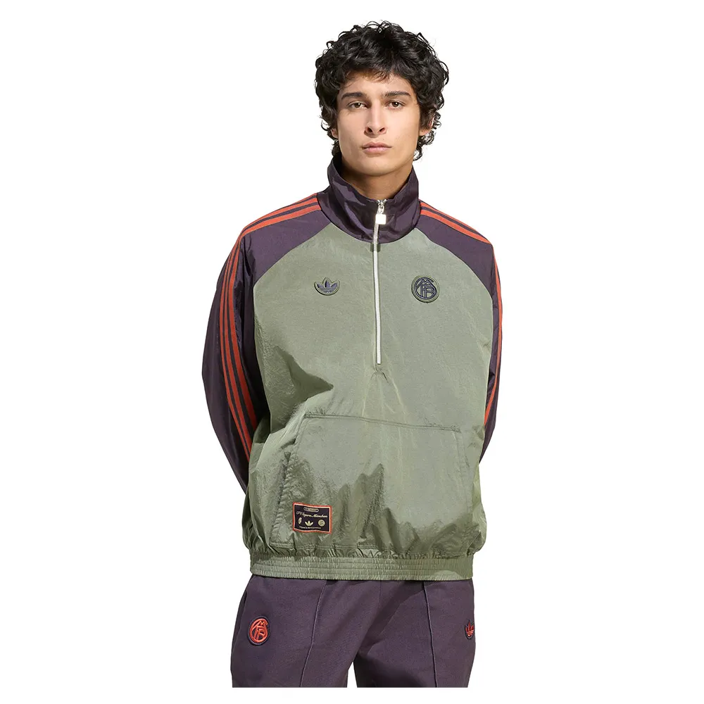 adidas FC Bayern Terrace Icons half zip sweatshirt