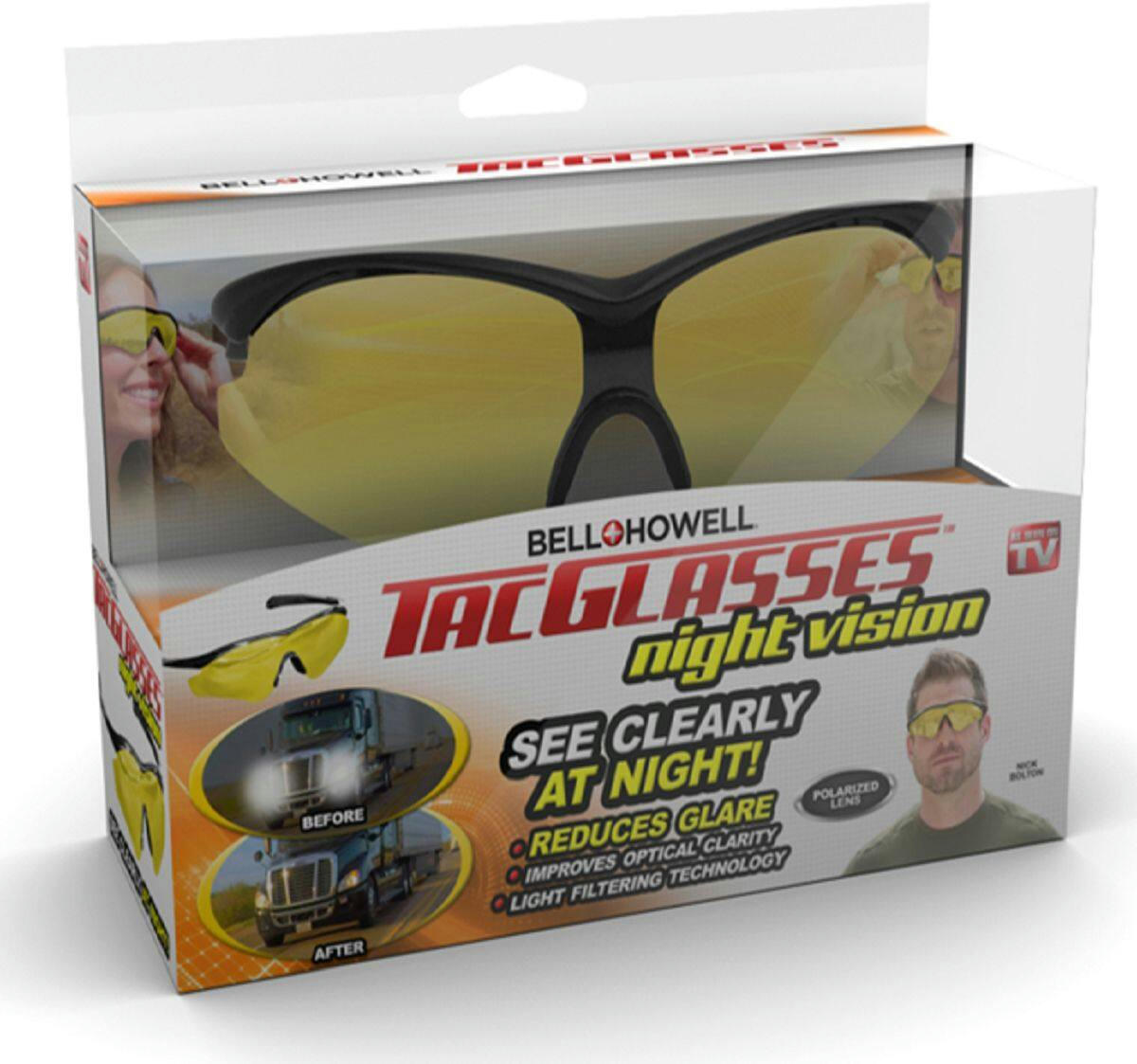 As Seen On TV Bell & Howell Tac Glasses Night Vision Sunglasses