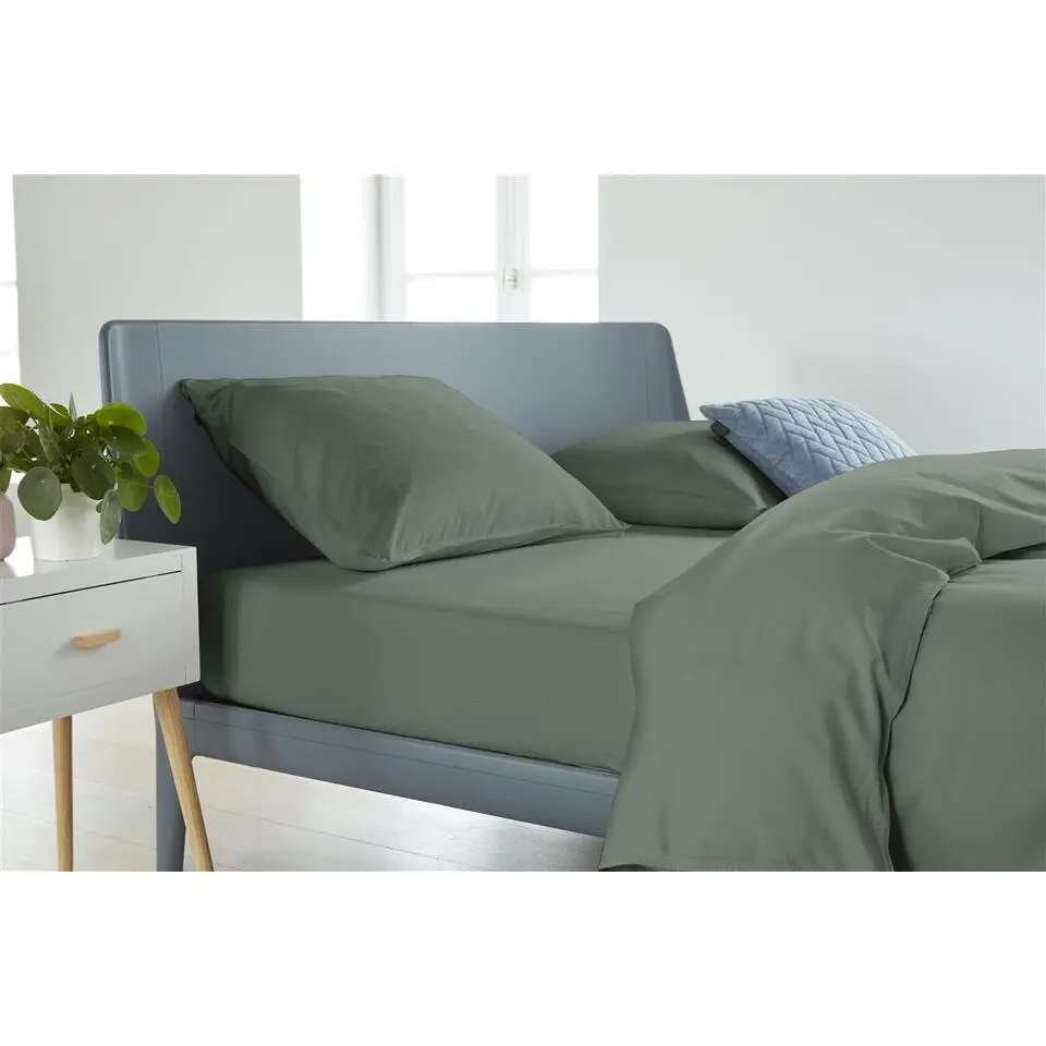 Ambiante Bamboo Cotton - Hoeslaken - 90x200 - Groen