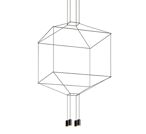 MOOSEE lampa wisząca FLUSSO 4 czarna