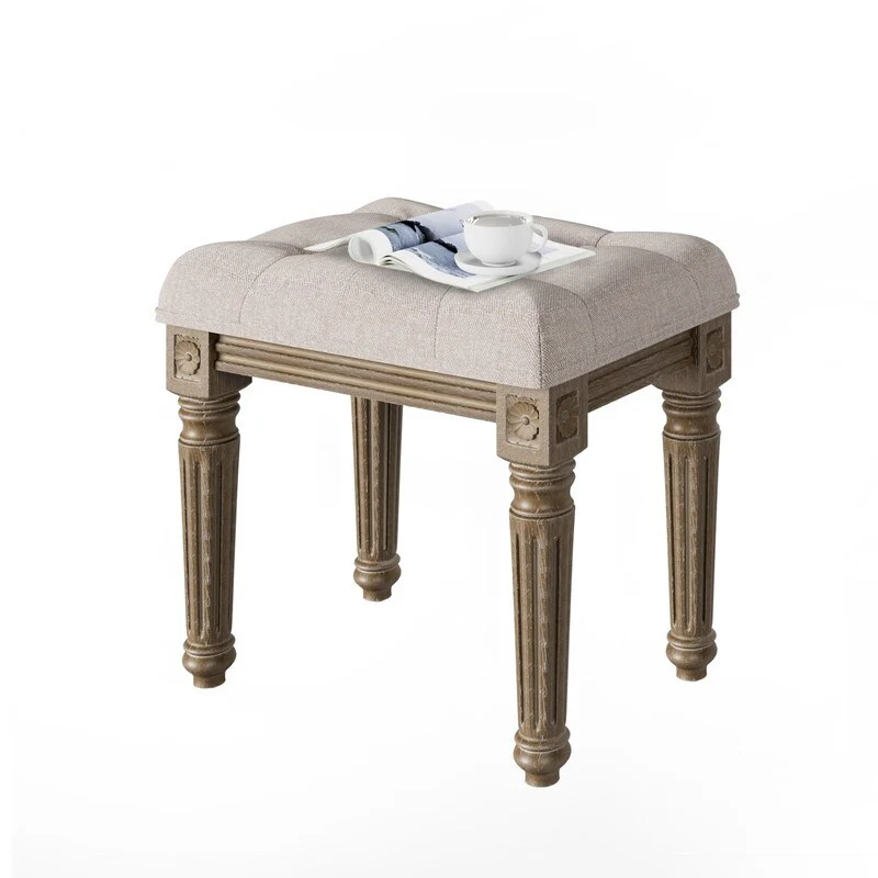 Square Upholstered Vanity Stool