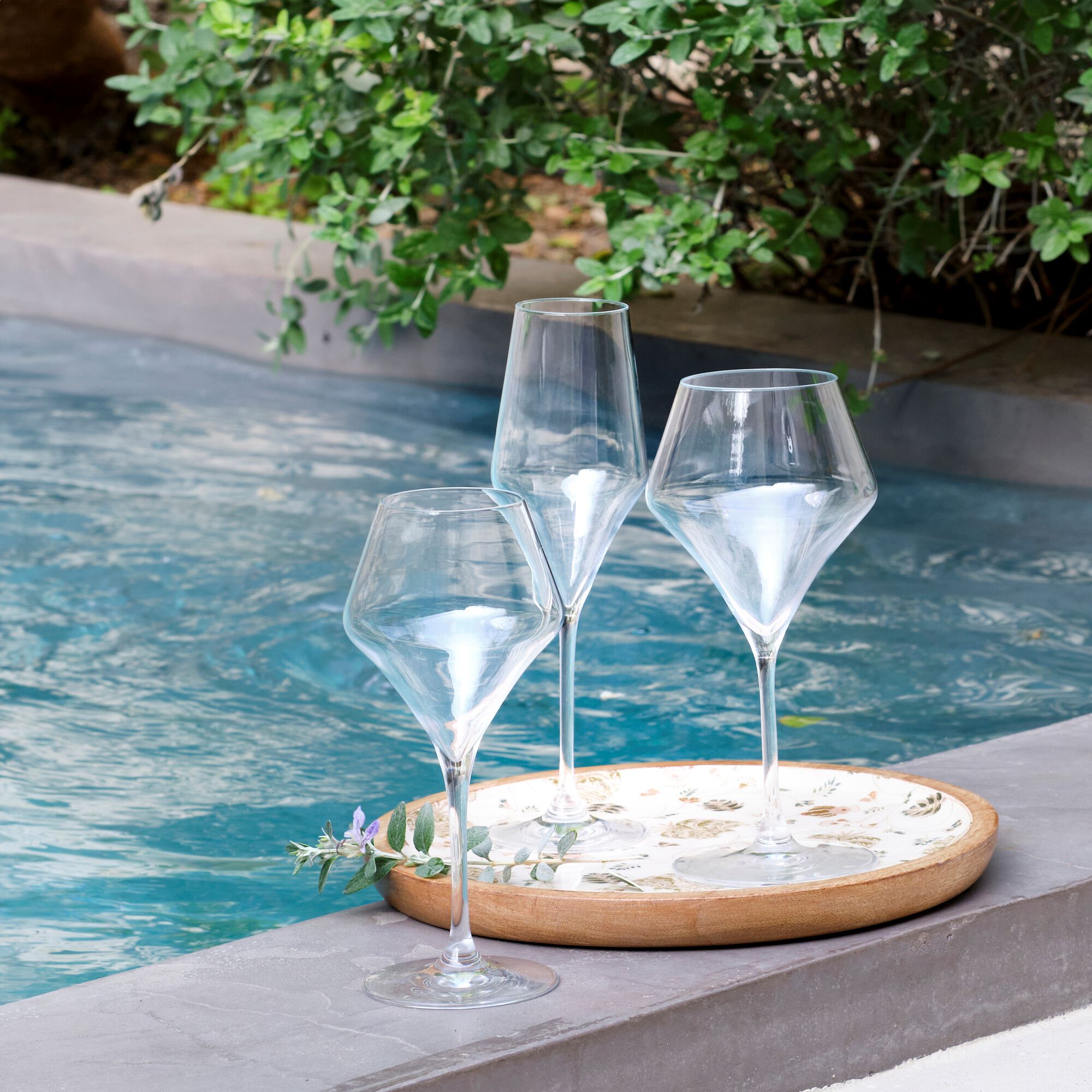 ARAM - Verre à pied en verre 38cl - transparent