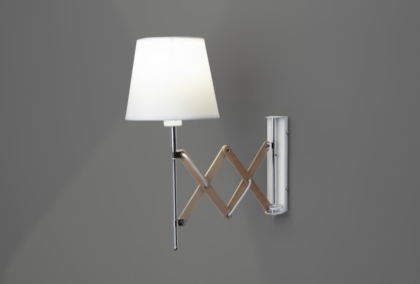 Kinkiet MITO lampa chrom 1x40w e27 abażur biały