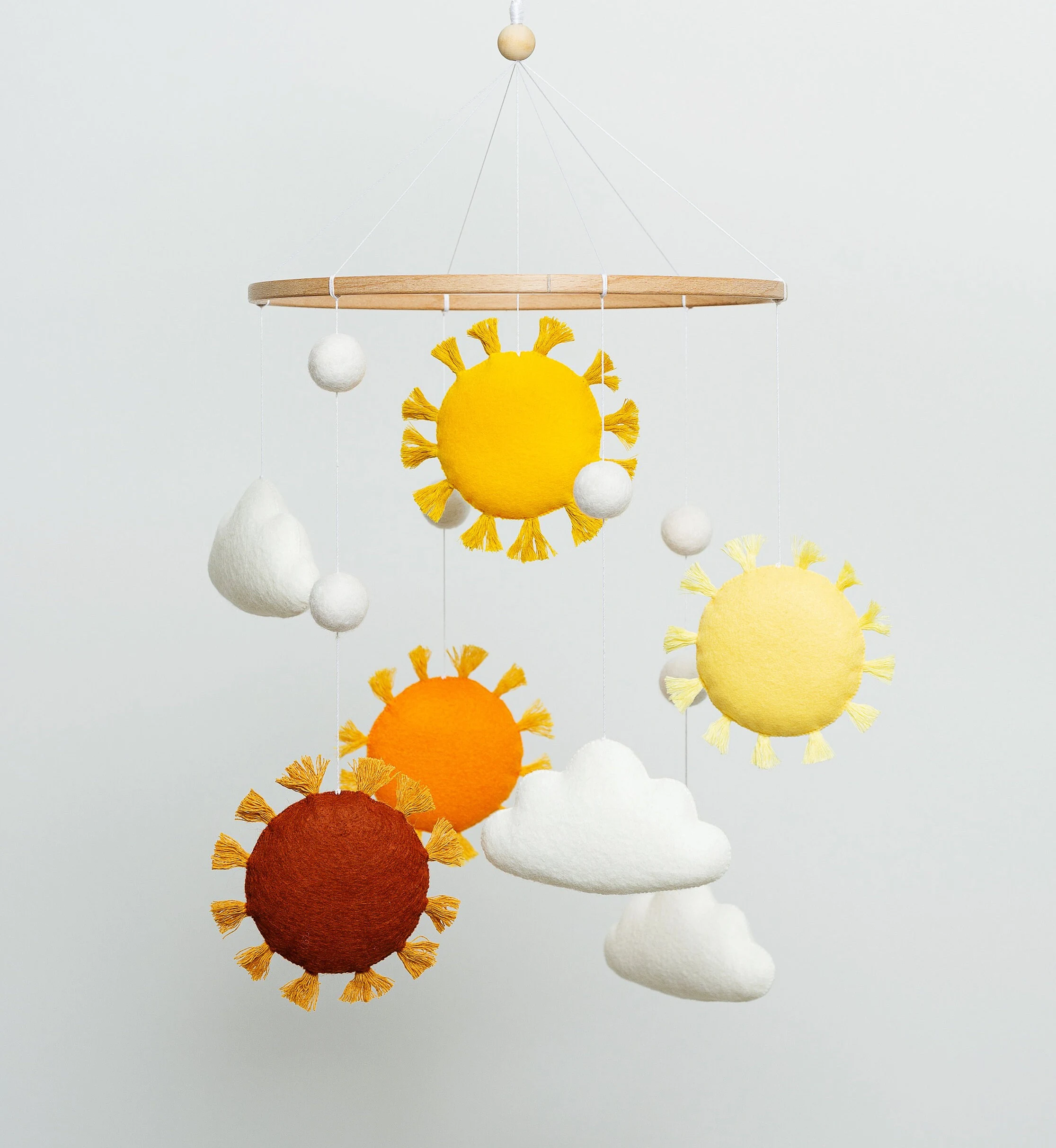 Nursery mobile, Boho nursery decor, Baby mobile, Sun mobile, Butterfly mobile nursery, You are my sunshine nursery, Sunflower nursery decor