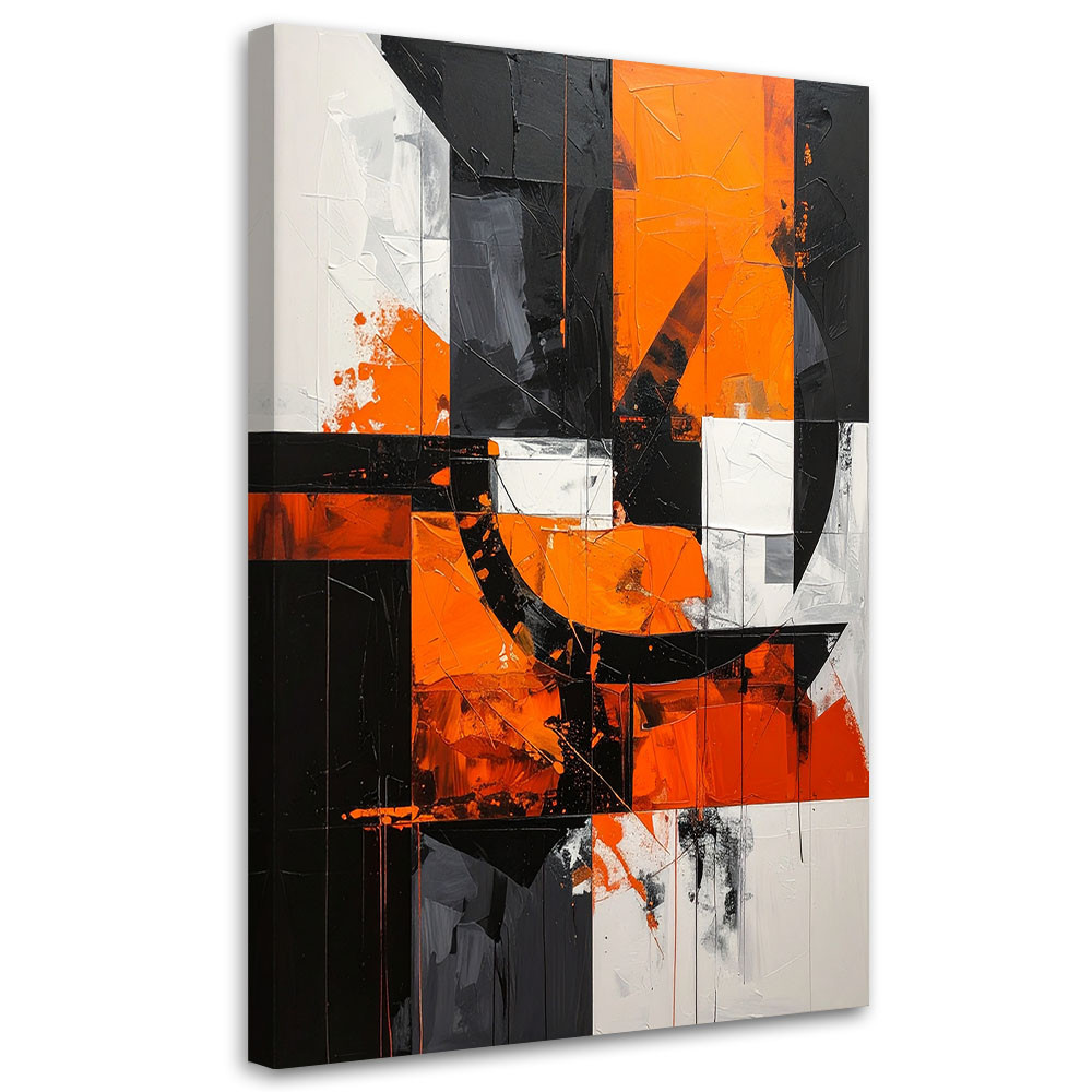 Obraz do salonu biura kuchni, Abstrakcyjne kształty pomarańczowy 20x30