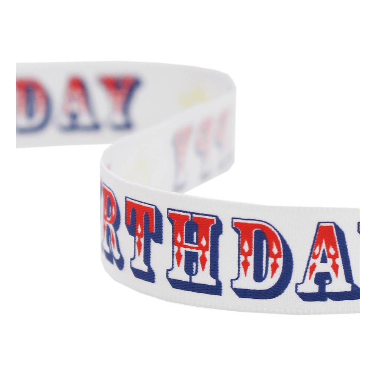 Happy Birthday Circus Satin Ribbon 16mm x 4m